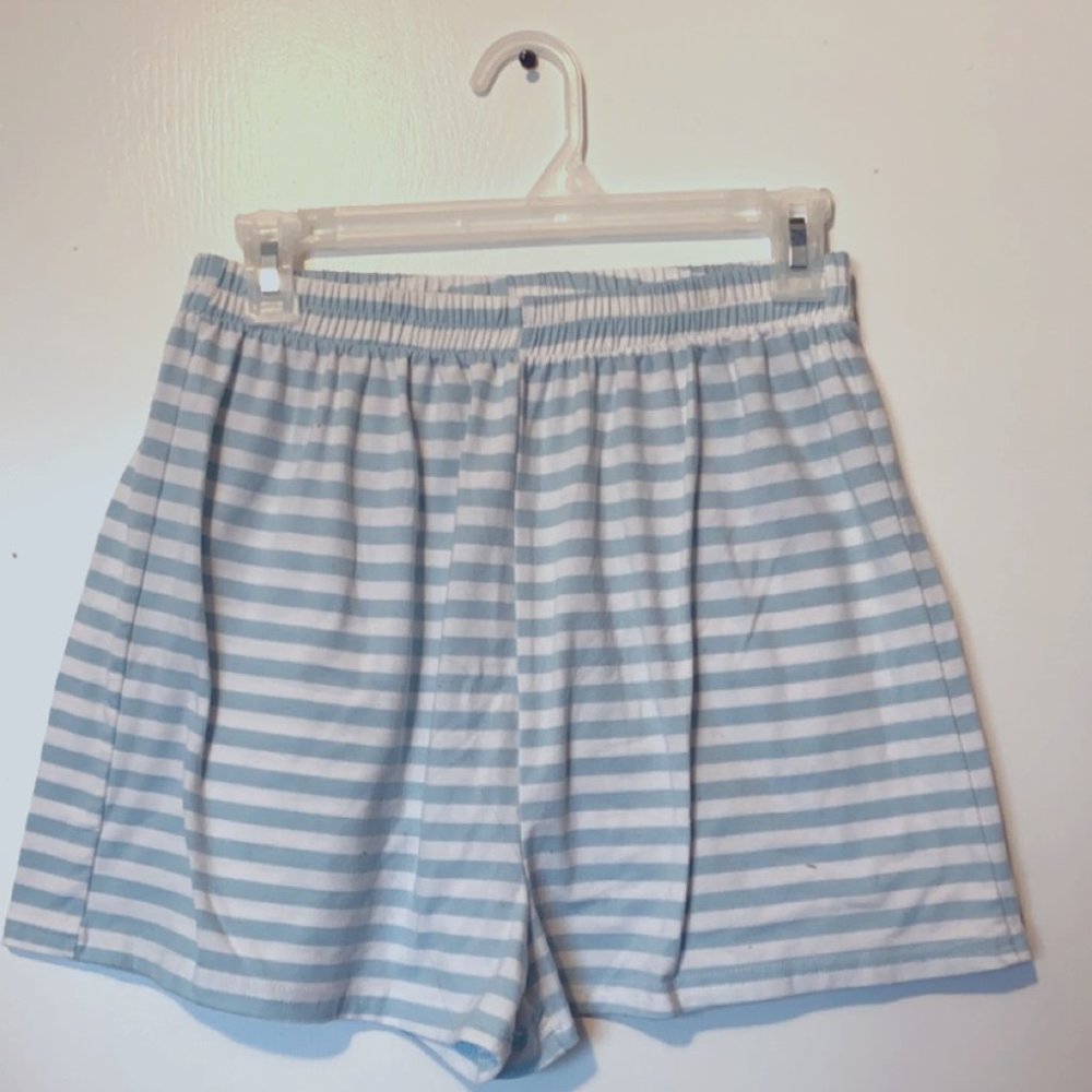 Stripped Shorts and Crop Top Set